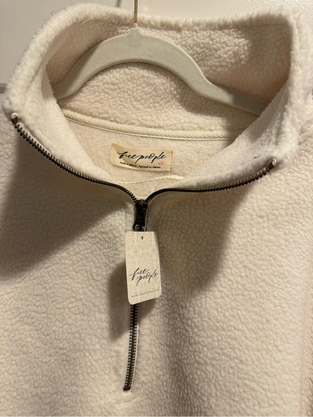 NWT Free People Coco Faux Shera Pullover - Picture 15 of 16